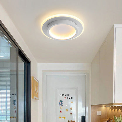 Plafondlamp Rond LED Modern Halo Design Metaal Acryl Flush Mount