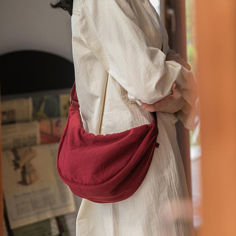 Halve Maan Schoudertas Kunstleer Elegante Damestas Crossbody Handtas Mode Accessoire Casual Dagelijks Gebruik