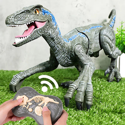 Bestuurbare Prehistorische Speeldino met Mistfunctie – Bewegende Robot Dino voor Kinderen – Oplaadbaar met Afstandsbediening – Dinosaurus Speelgoed met Geluid en Lichteffecten