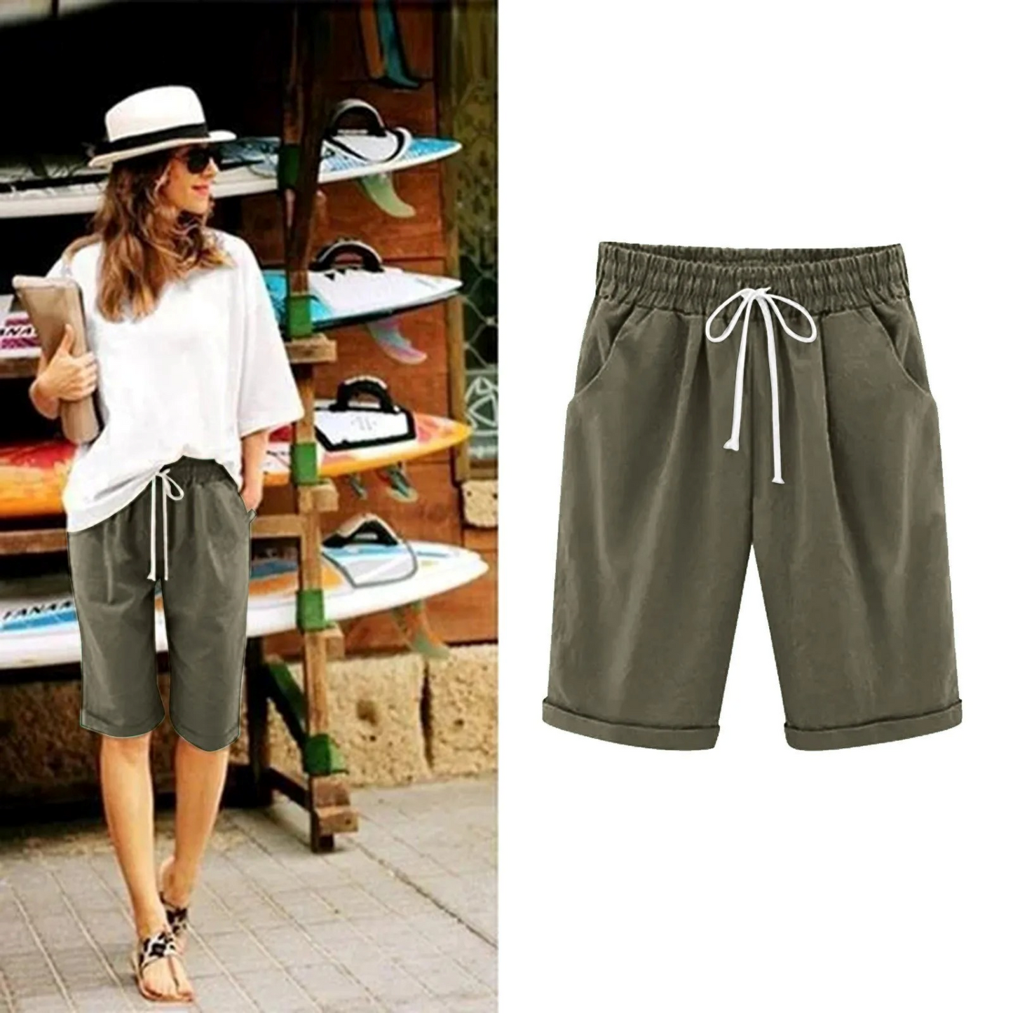 Dames Zomer Shorts Katoen Luchtige Comfortabele Broek - StudioMarella