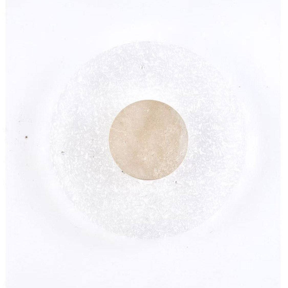Wandlamp Travertijn Acryl Rond LED Minimalistisch Japandi Ø30 Slaapkamer Hal