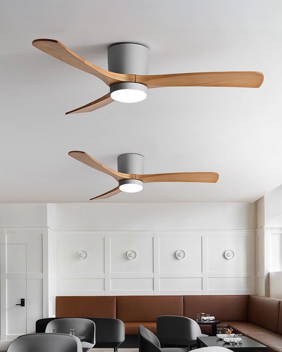 Plafondventilator met verlichting Scandinavisch houtdesign 106/122/132 cm dimbaar met afstandsbediening plafondventilator met LED-lamp houten bladen woonkamer slaapkamer eetkamer