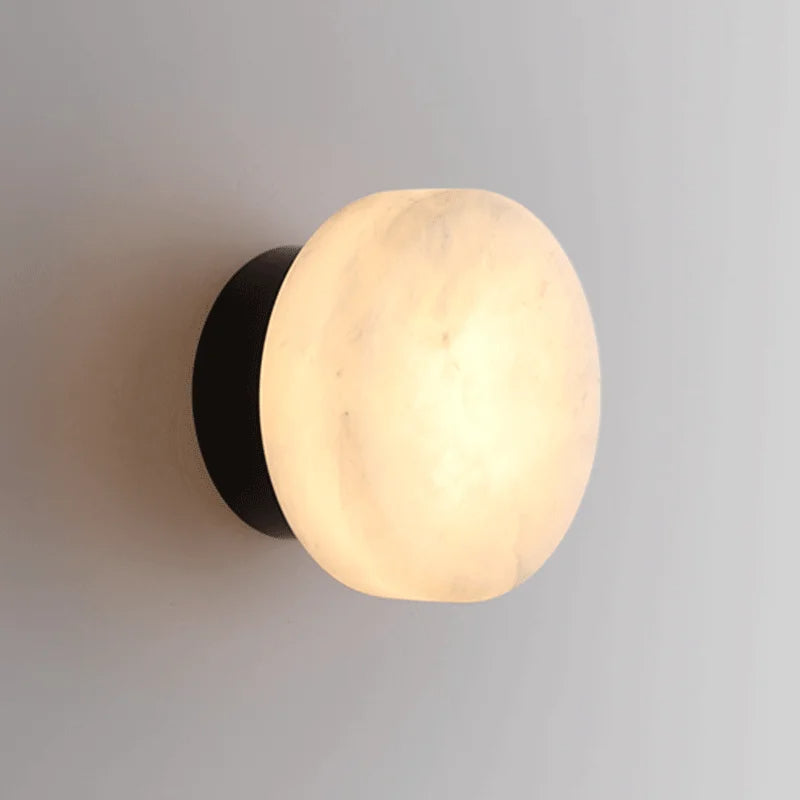 Marmeren Wandverlichting met Scandinavische Elegantie – Premium Natuursteen & Zachte LED