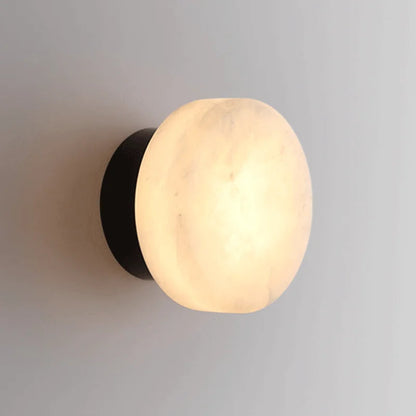 Marmeren Wandverlichting met Scandinavische Elegantie – Premium Natuursteen & Zachte LED