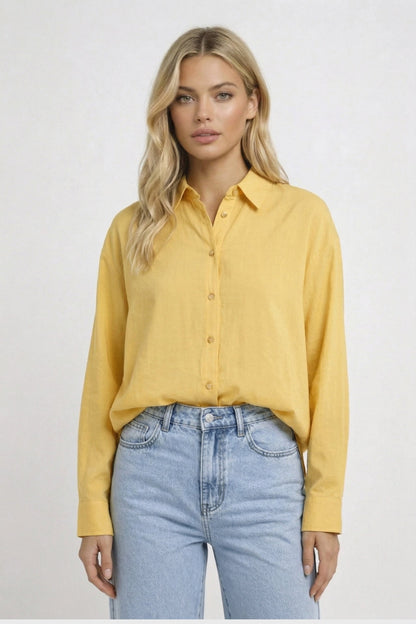 Dames Blouse Oversized Losse Fit met Knoopsluiting
