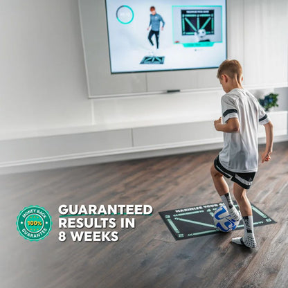 Voetbal Trainingsmat 90x60 cm met Videotraining Anti-slip Sokken Dribbelmat Thuistraining Coördinatie Kinderen Balcontrole Voetbalmat Oefeningen