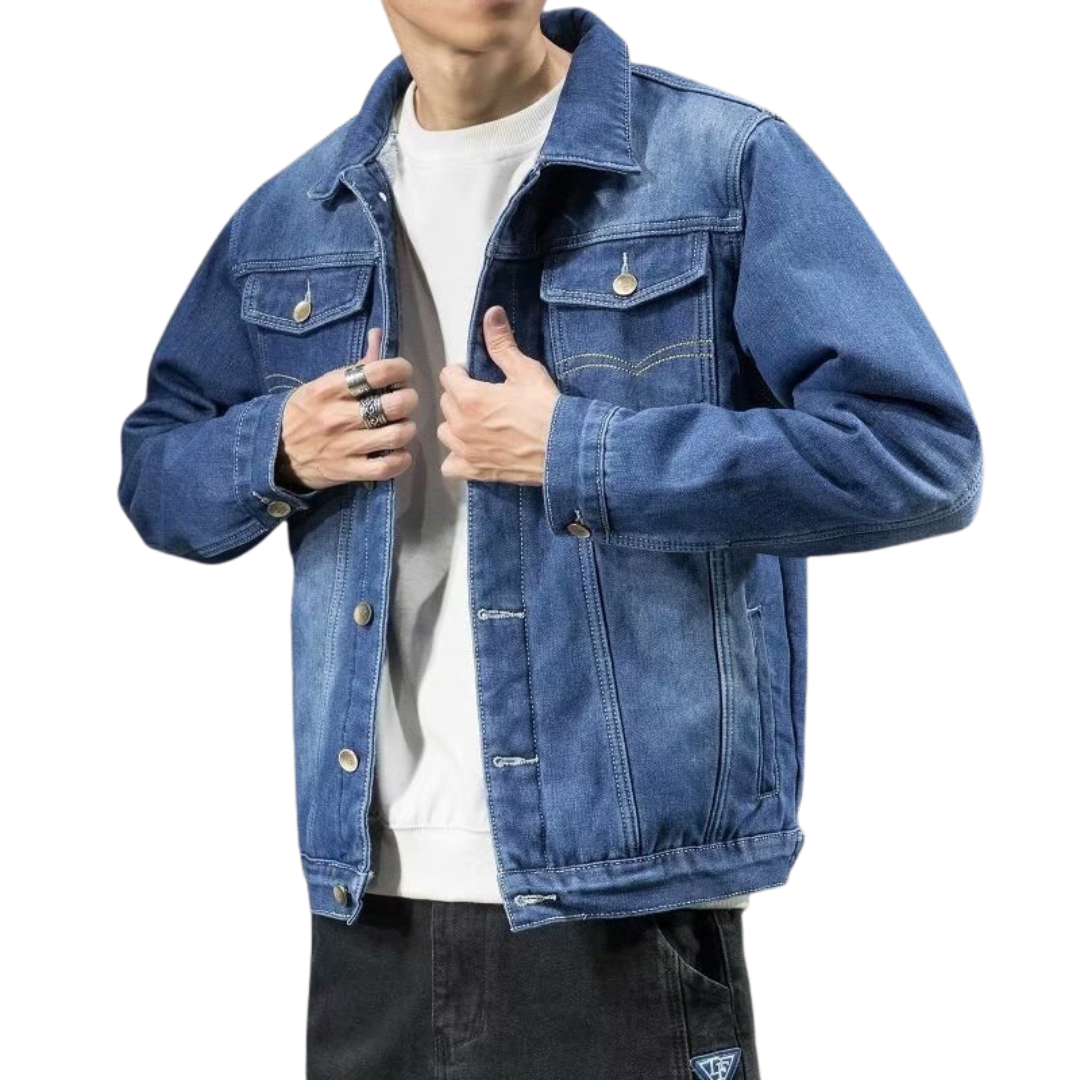 Heren Winterjas Denim Warm en Stevig