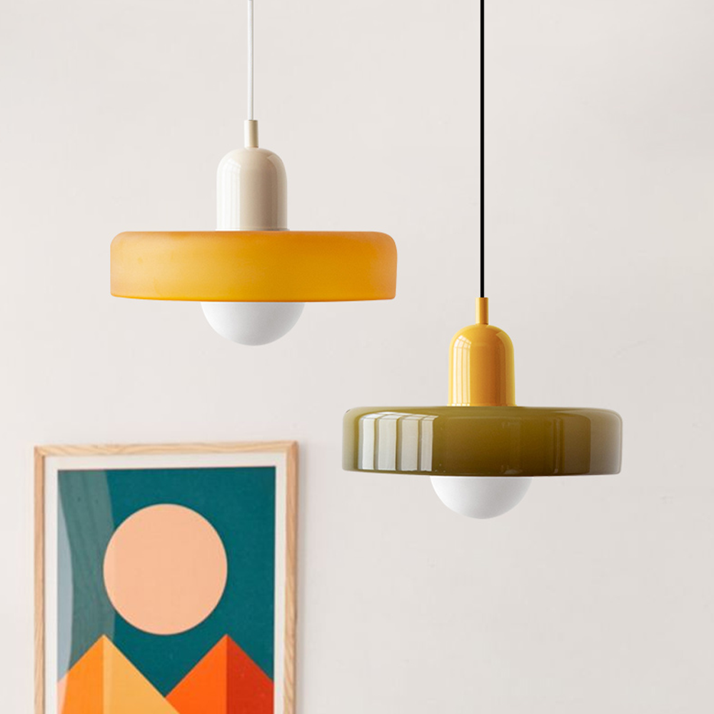 Verstelbare Glazen Hanglamp met Bauhaus-Design – Eetkamer en Woonkamer Verlichting