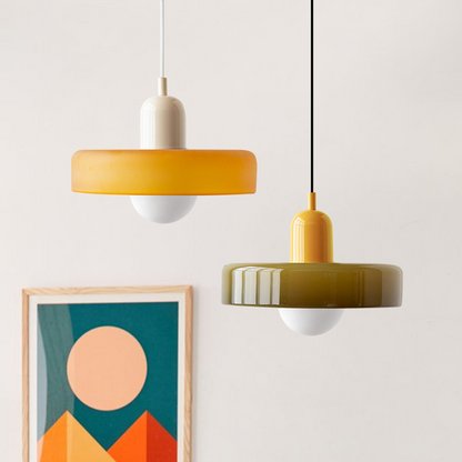 Verstelbare Glazen Hanglamp met Bauhaus-Design – Eetkamer en Woonkamer Verlichting