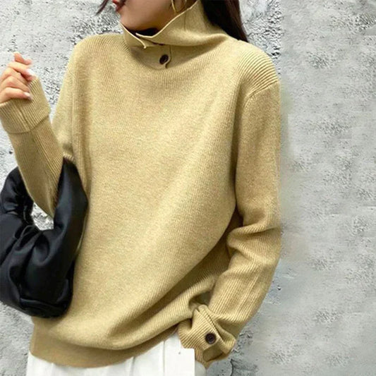 Damestrui Lange Mouwen Effen Kleur Warm - StudioMarella