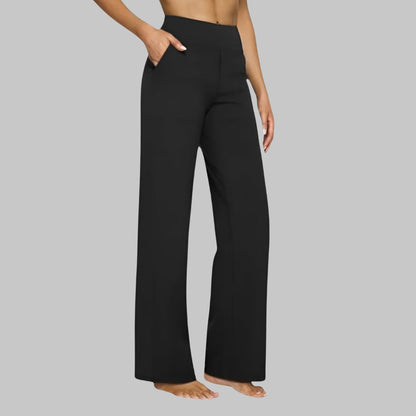 Dames Stretchbroek Hoge Taille met Zakken Comfortabel