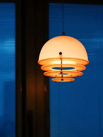 Stijlvolle Hanglamp Bauhaus Design Oranje-Wit Sfeerverlichting voor Moderne Interieurs