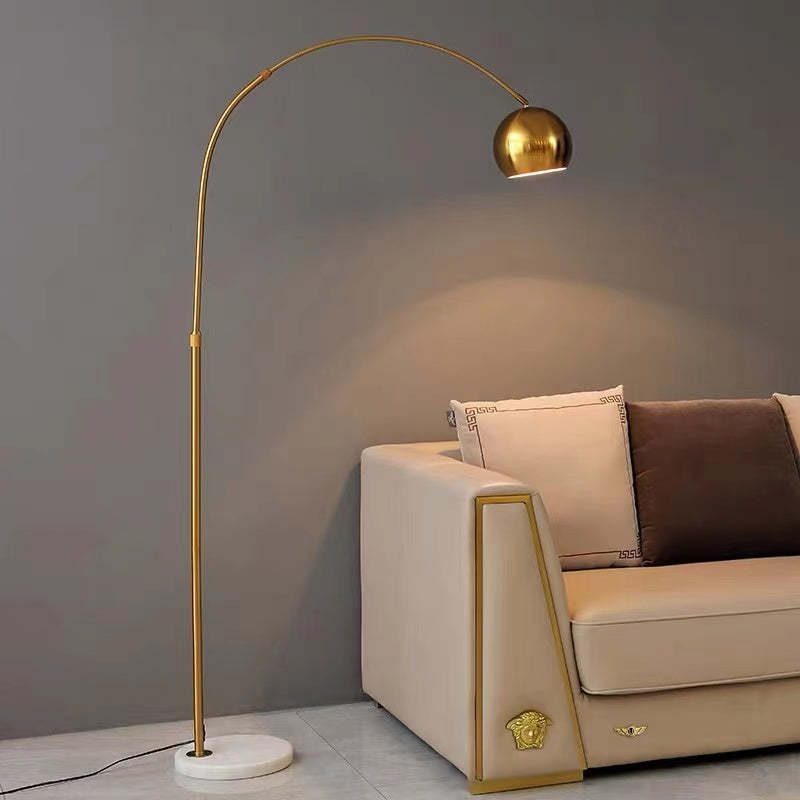 Vloerlamp Boogvorm Led Metaal Zwart Blauw Geel Roze Zilver Goud Dimbaar Woonkamer Slaapkamer