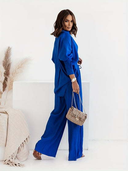 Tweedelige Set Knoopsluiting Broek en Jasje