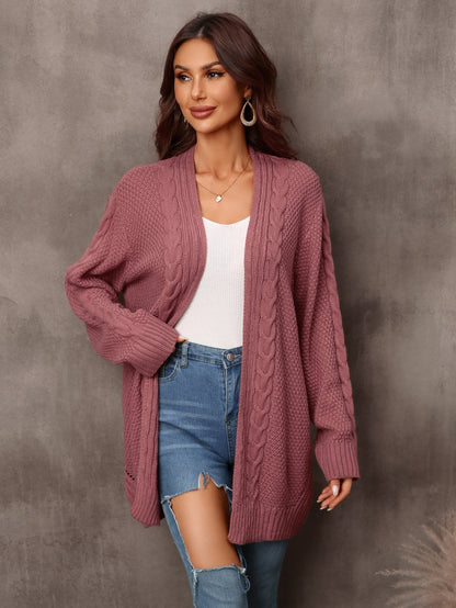 Dames Vest Gebreid met Kabelpatroon Warm en Stijlvol