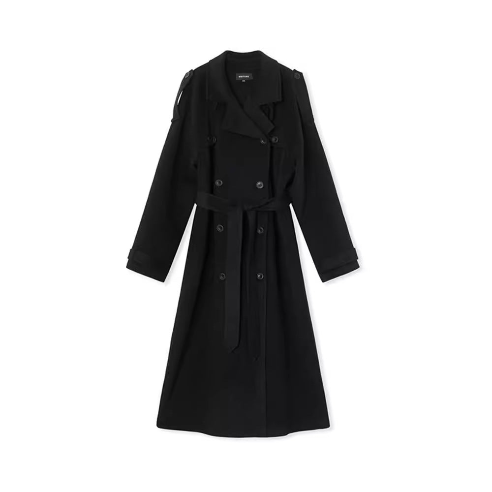 Dames Regenjas Lange Stijlvolle Trenchcoat Waterdicht