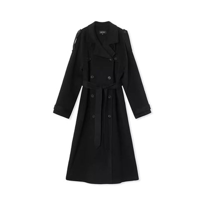 Dames Regenjas Lange Stijlvolle Trenchcoat Waterdicht