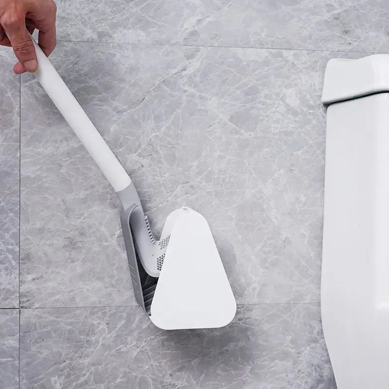 Siliconen Toiletborstel Antibacterieel 36 cm Wandhouder Snel Drogend Flexibele Borstelharen Badkamer Accessoire