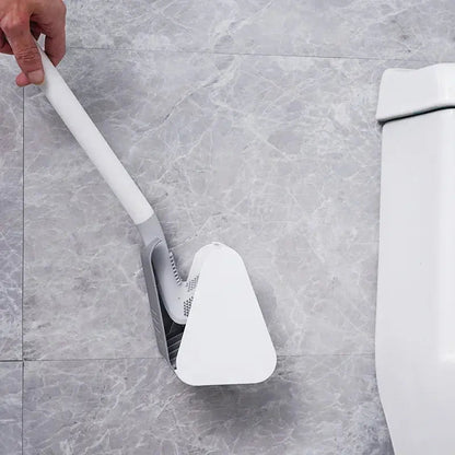 Siliconen Toiletborstel Antibacterieel 36 cm Wandhouder Snel Drogend Flexibele Borstelharen Badkamer Accessoire