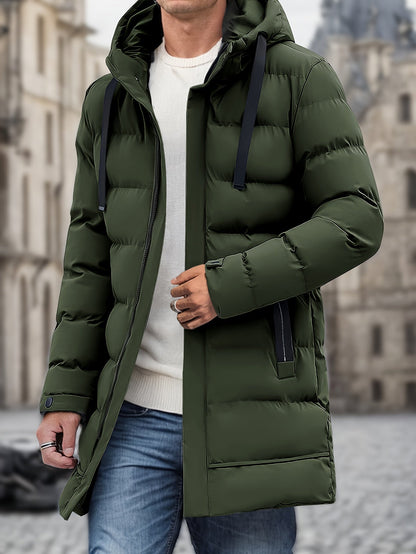 Heren Winterjas Warm met Capuchon en Grote Zakken