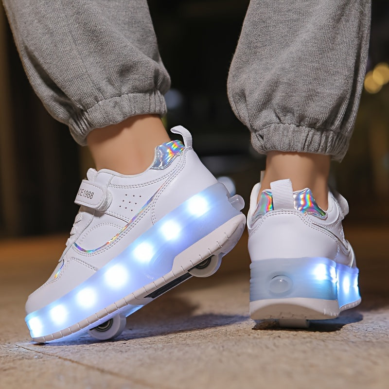 Rollerschoenen voor Kinderen met LED-verlichting – Sportieve Sneakers met Wieltjes – Comfortabel en Veilig – Maat 29-40