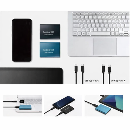 Externe SSD 2TB Ultrasnelle Gegevensopslag Compacte Harde Schijf voor PC Laptop Fotografie