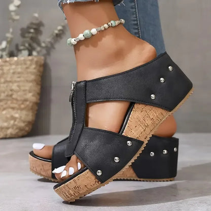 Dames Sandalen Orthopedisch Met Sleehak Comfortabel