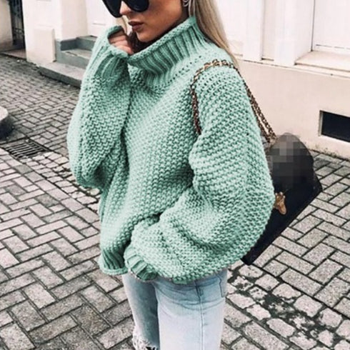 Dames Coltrui Oversized Grof Breiwerk Moderne Trendy