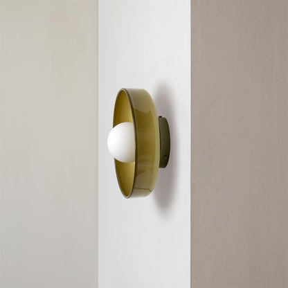 Mulon Plafondlamp en Wandlamp Glas G9 Amber Woonkamer Slaapkamer Design Verlichting Modern Rond