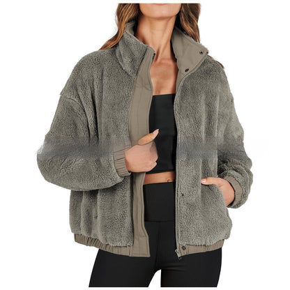 Dames Bomberjas Teddy Zwart Warm en Zachte