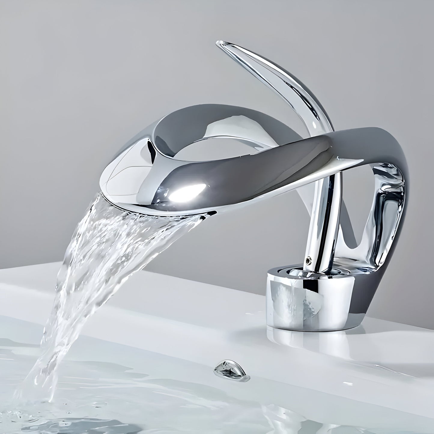 Wastafelkraan Design Waterval Mengkraan Messing Modern