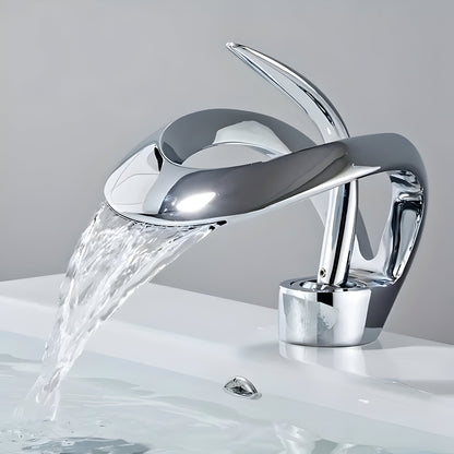 Wastafelkraan Design Waterval Mengkraan Messing Modern