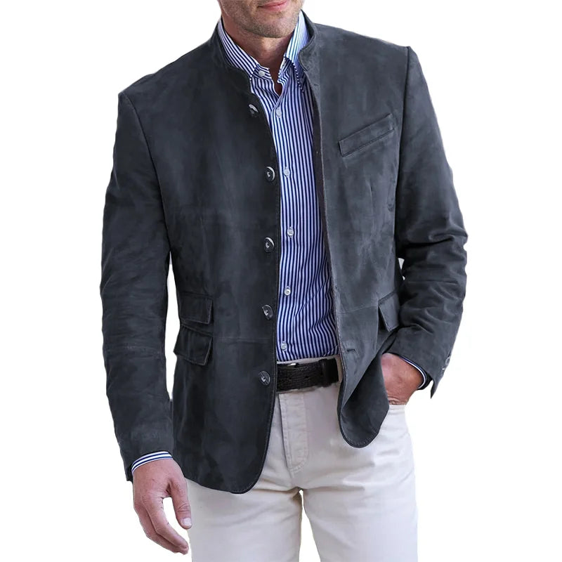 Heren Vest Lederlook Klassiek Met Knopen