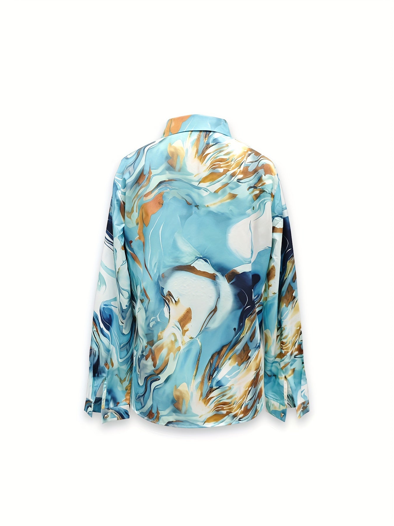 Vrouwelijke Blouse Lange Mouwen Abstracte Print