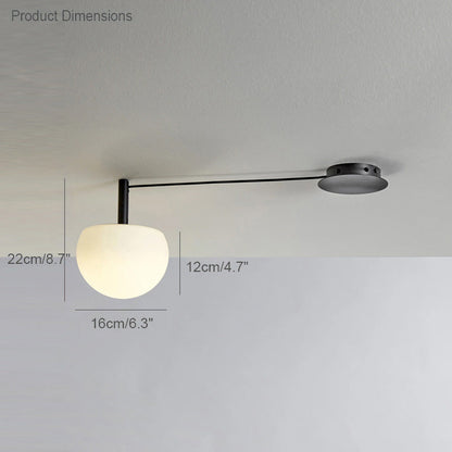 Plafondlamp Glazen Bollen Verstelbaar Metaal Wit Woonkamer Slaapkamer Modern