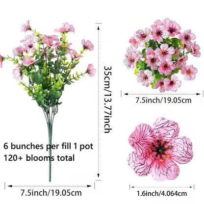 Kunstbloemen UV-Bestendig Gekleurd Binnenbuiten 120-480 Stuks Kleurvastheid