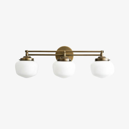 Globe Wandlamp Klassieke Badkamer Schoolhouse Verlichting Mat Opaal Glas voor Spiegel en Wastafel