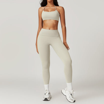 Yoga Set Dames Sneldrogend Sportief Naadloos
