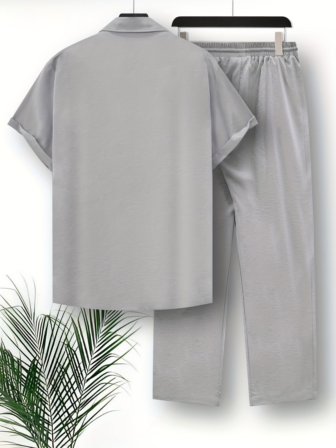 Korte Mouw Top en Broek Set Effen Kleur Zomer - StudioMarella
