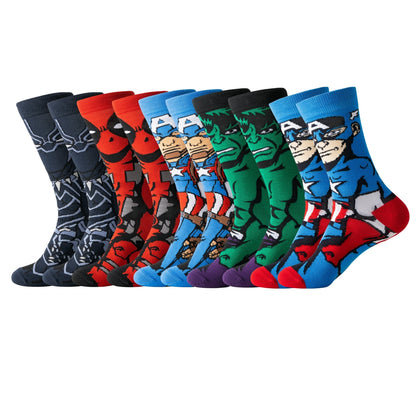Cartoon Sokken Set 20 Paar Polyester Spandex Multicolor Casual Streetwear Unisex Ademend Elastisch