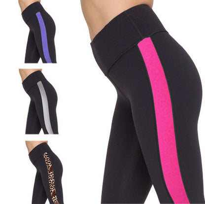 Dames Sportlegging met Contrasterende Strepen Elastisch