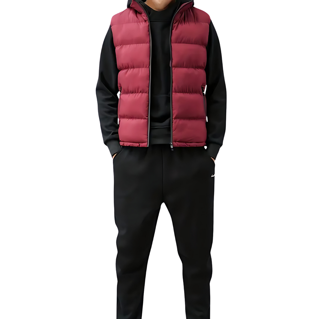 Heren Bodywarmer Puffer Vest Donzen Look Warm Isolatie