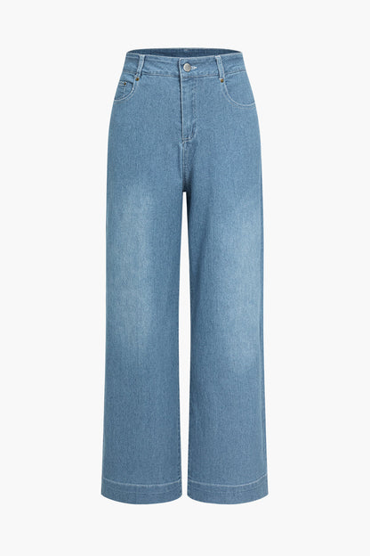 Dames Wijd Model Jeans van Stretch Denim - StudioMarella