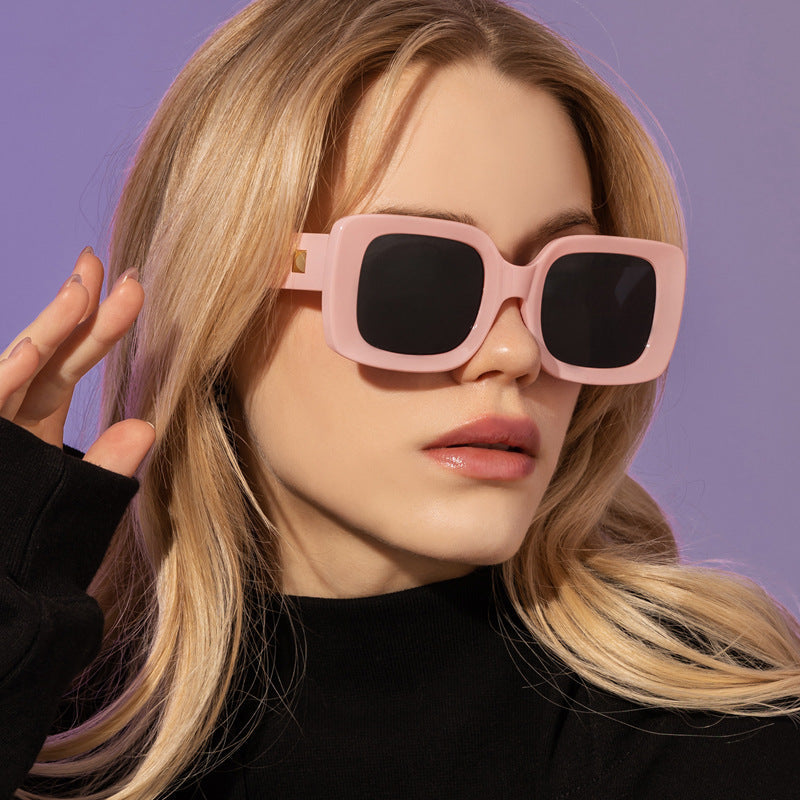Vierkante Zonnebril Groot Montuur Retro Stijl voor Dames - StudioMarella