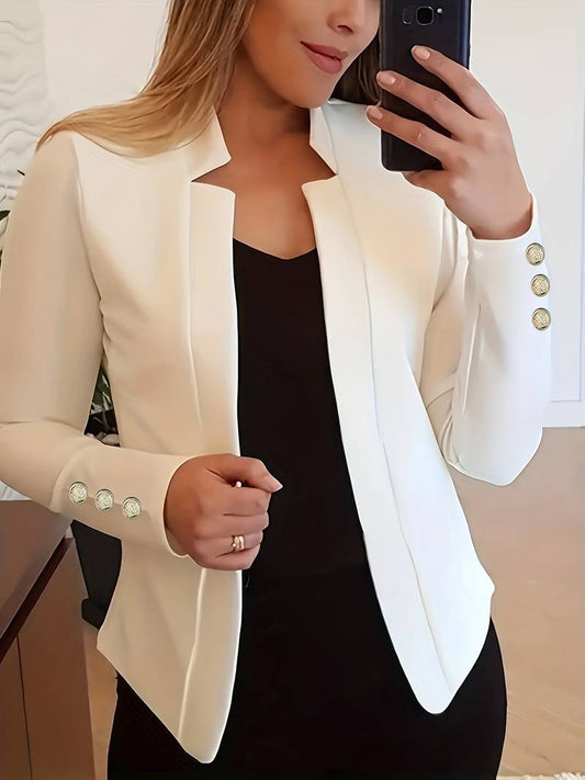 Dames Blazer Lichtgewicht Katoen Lange Mouw Casual Stijl - StudioMarella
