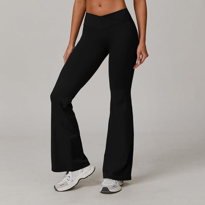Dames Yoga Broek Hoge Taille Flare Sportbroek Zacht Elastisch