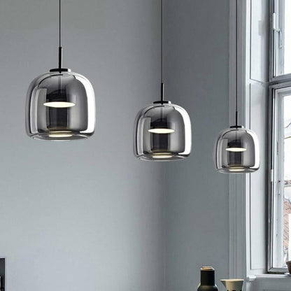 Hanglamp Zwart Glas Scandinavisch Nordic LED E27 16cm Pendellamp Keuken Woonkamer Luxe