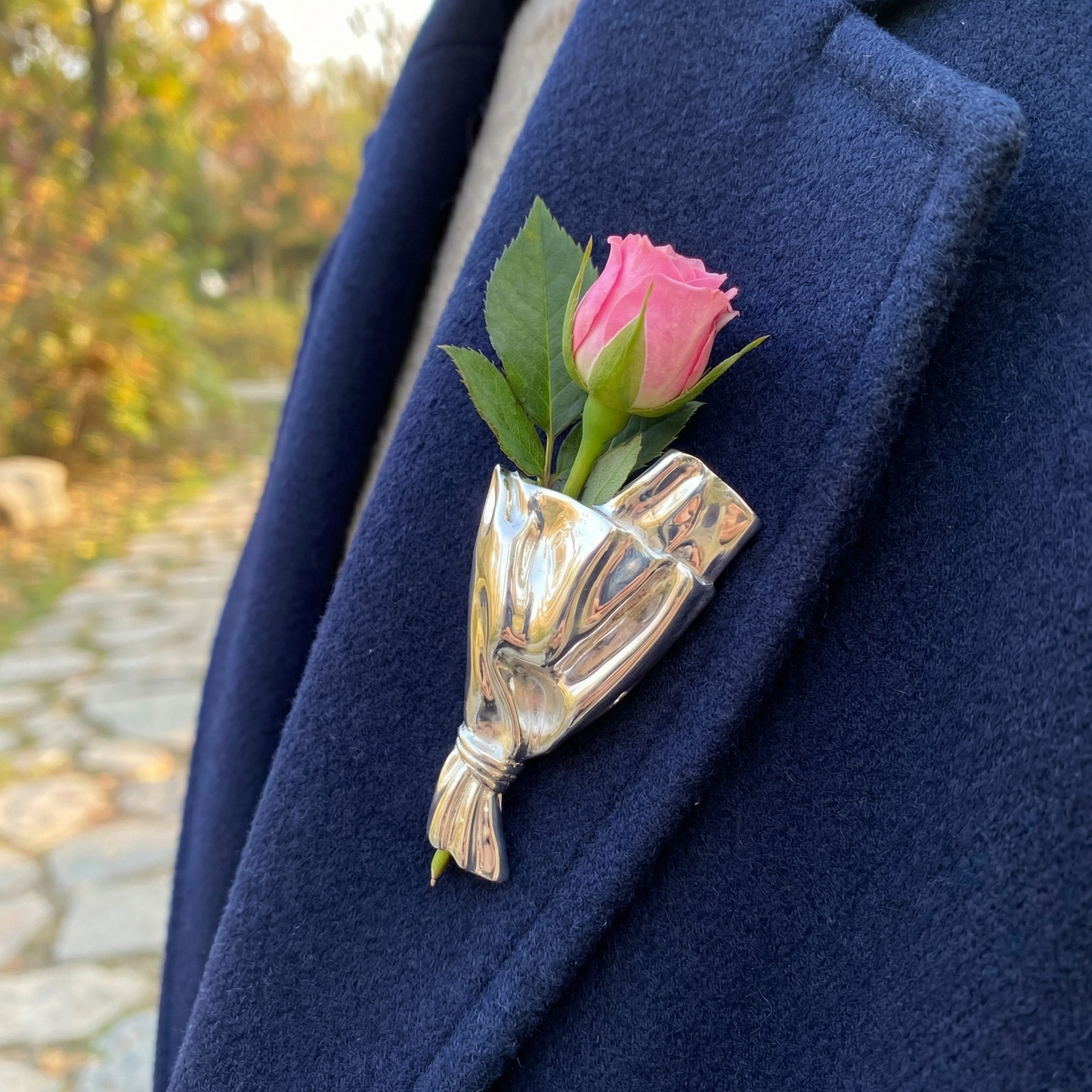 Draagbare Bloemenvaas Broche – Mini Vaasje voor Verse Bloemen