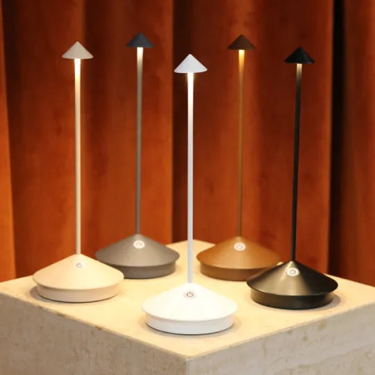 Tafellamp Draadloos Dimbaar LED Oplaadbaar USB Binnen Buiten Aluminium Wit Goud Zwart Grijs