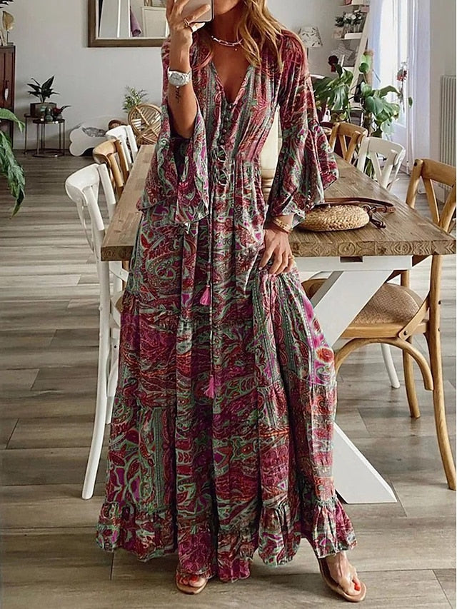 Elegante Avondjurk Rebecca Lange Mouw - StudioMarella